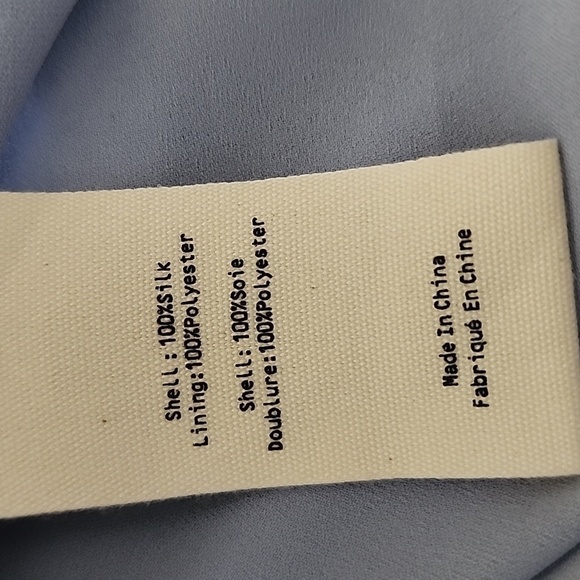 L'AGENCE Leonie Denim-Inspired Off Shoulder Silk Mini dress Size Small - Picture 15 of 15